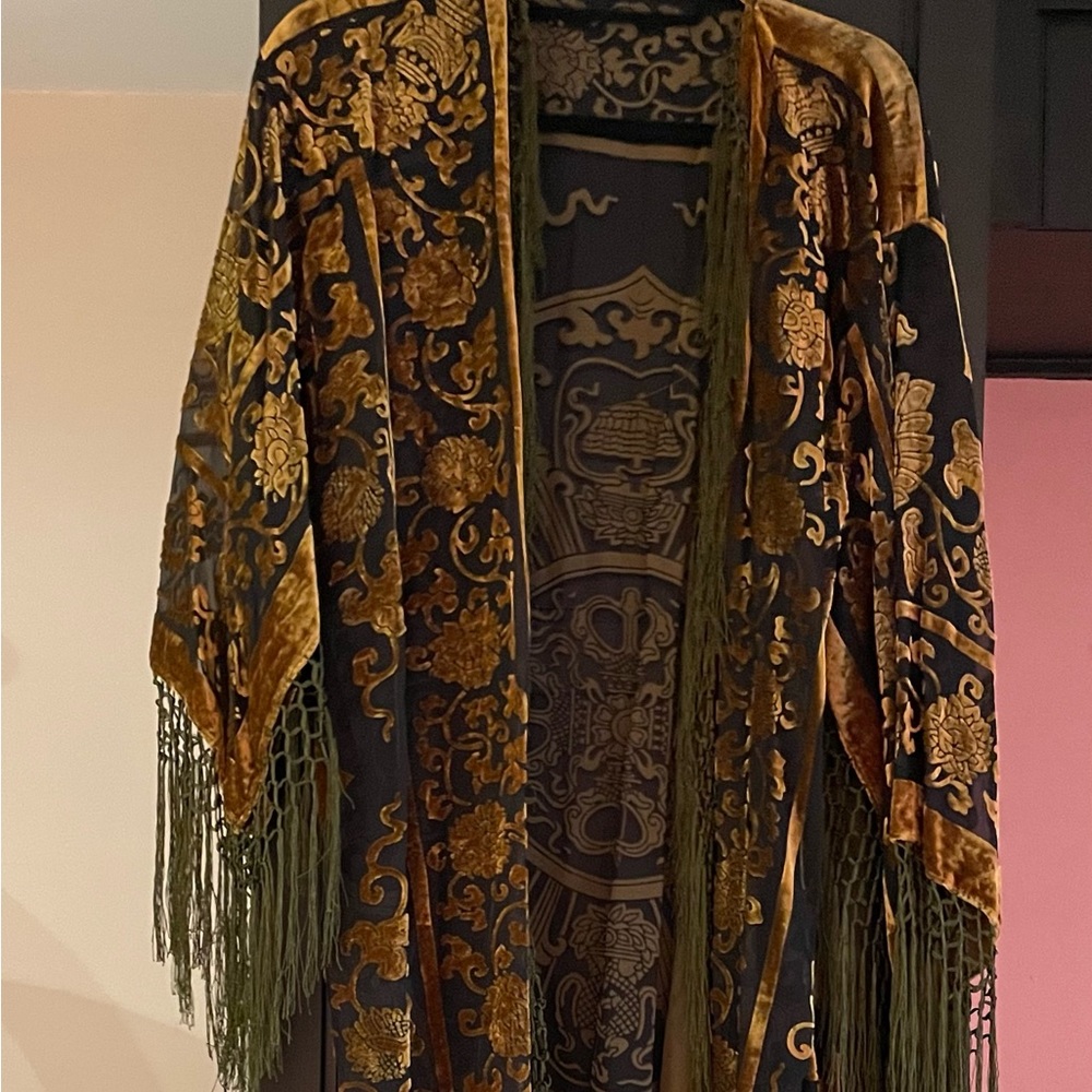 Gypsy Boho Shawl, Burnout Velvet